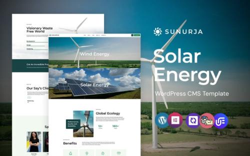 Sunurja - Solar Panels And Renewable Energy WordPress Elementor Theme theme free